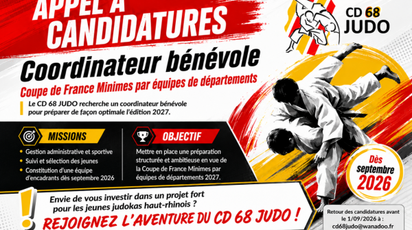 Appel à candidatures - Coordinateur bénévole Coupe de France Minimes par équipes de départements 2027